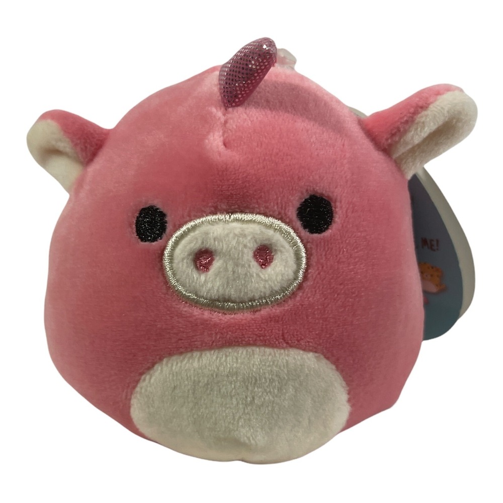 Squishmallow bag Clip Keychain Zoe the Pink Unicorn Kellytoy Stuffed Animal NWT